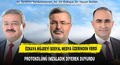 ÖZKAYA SOSYAL MEDYA ÜZERİNDEN HAYIRLI OLSUN DİYEREK DUYURDU