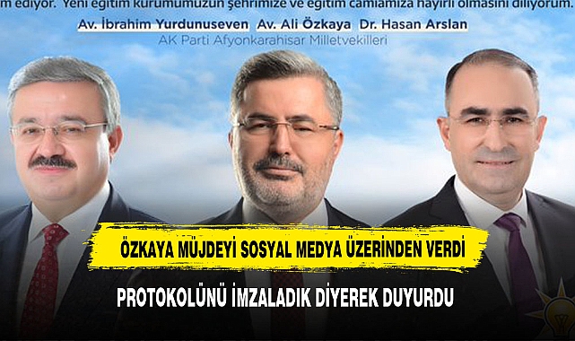 ÖZKAYA SOSYAL MEDYA ÜZERİNDEN HAYIRLI OLSUN DİYEREK DUYURDU