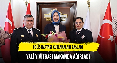 Polis Haftası Kutlamaları Başladı Vali Yiğitbaşı Makamda Ağırladı