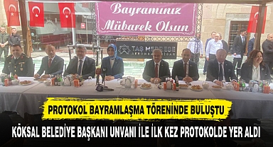 PROTOKOL BAYRAMLAŞMA TÖRENİNDE BULUŞTU