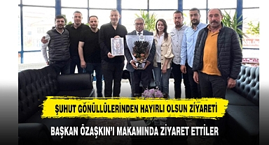 Şuhut Gönüllüleri Başkan Özaşkın’ı Ziyaret Etti