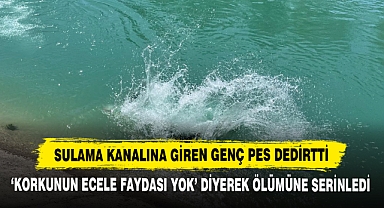 Sulama Kanalına Giren Genç Pes Dedirtti