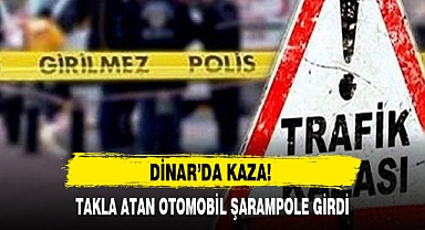 TAKLA ATAN OTOMOBİL ŞARAMPOLE GİRDİ