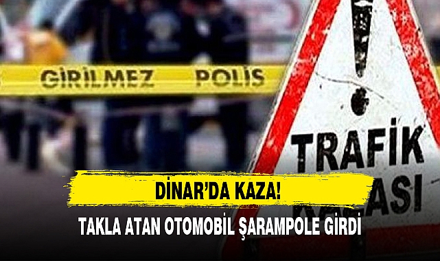 TAKLA ATAN OTOMOBİL ŞARAMPOLE GİRDİ