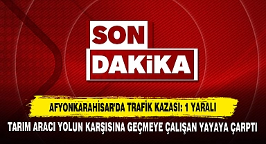 Tarım Aracı Yolun Karşısına Geçmeye Çalışan Yayaya Çarptı