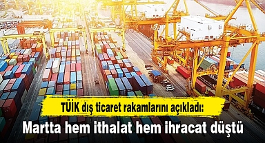 TÜİK dış ticaret rakamlarını açıkladı: Martta hem ithalat hem ihracat düştü