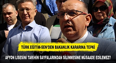 TÜRK EĞİTİM-SEN'DEN BAKANLIK KARARINA TEPKİ