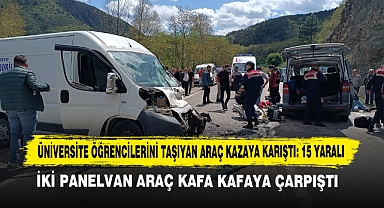 Üniversite Öğrencilerini Taşıyan Araç Kazaya Karıştı: 15 Yaralı