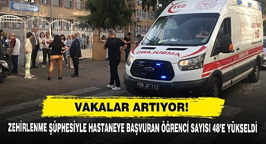 Vakalar Artıyor! Zehirlenme Şüphesiyle Hastaneye Başvuran Öğrenci Sayısı 48’e Yükseldi