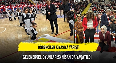 VALİ VE BELEDİYE BAŞKANI ÖĞRENCİLERİN HEYECANINA ORTAK OLDU