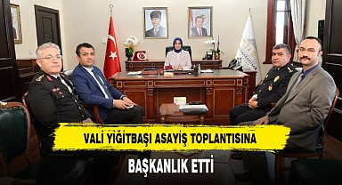 VALİ YİĞİTBAŞI ASAYİŞ TOPLANTISINA BAŞKANLIK ETTİ