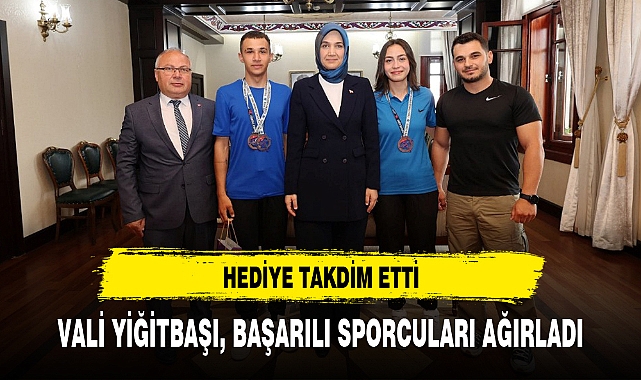 VALİ YİĞİTBAŞI, BAŞARILI SPORCULARI AĞIRLADI