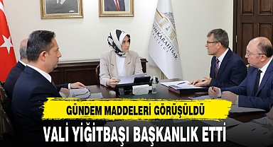 VALİ YİĞİTBAŞI BAŞKANLIK ETTİ