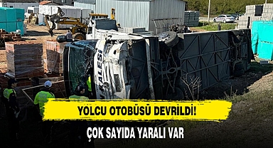 Yolcu Otobüsü Devrildi!