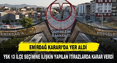 YSK 13 İLÇE SEÇİMİNE İLİŞKİN YAPILAN İTİRAZLARDA KARAR VERDİ