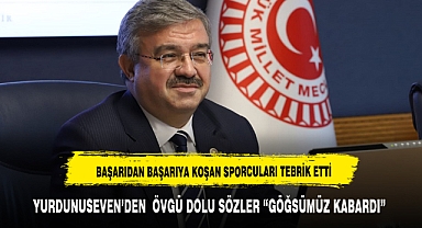 YURDUNUSEVEN, BAŞARIDAN BAŞARIYA KOŞAN SPORCULARI TEBRİK ETTİ