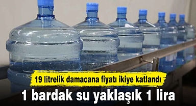 1 bardak su yaklaşık 1 lira