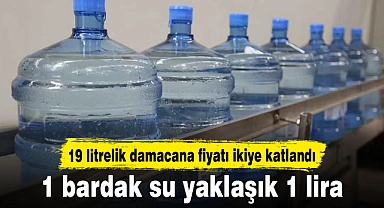 1 bardak su yaklaşık 1 lira