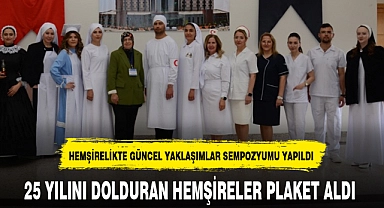 25 YILINI DOLDURAN HEMŞİRELER PLAKET ALDI