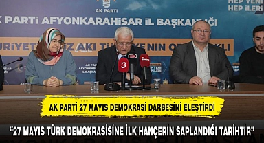 "27 MAYIS TÜRK DEMOKRASİSİNE İLK HANÇERİN SAPLANDIĞI TARİHTİR"