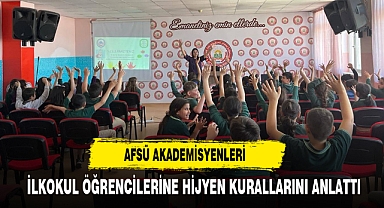 AFSÜ Akademisyenleri İlkokul Öğrencilerine Hijyen Kurallarını Anlattı