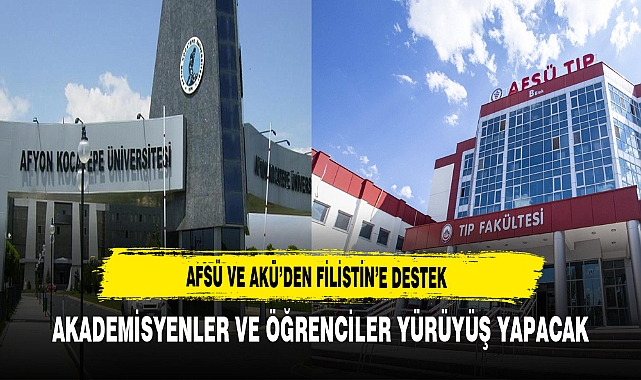 AFSÜ ve AKÜ'den Filistin'e Destek Yürüyüşü