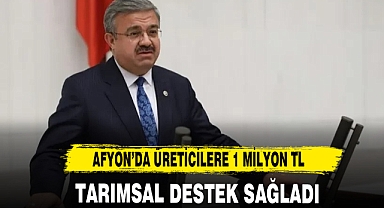 Afyon'da Üreticilere 1 Milyon TL Tarımsal Destek Sağladı