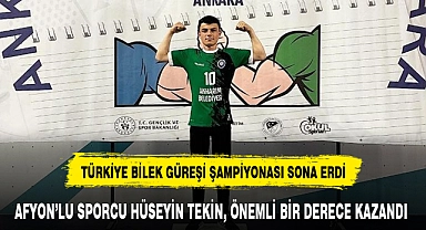 AFYON'LU SPORCU HÜSEYİN TEKİN, ÖNEMLİ BİR DERECE KAZANDI