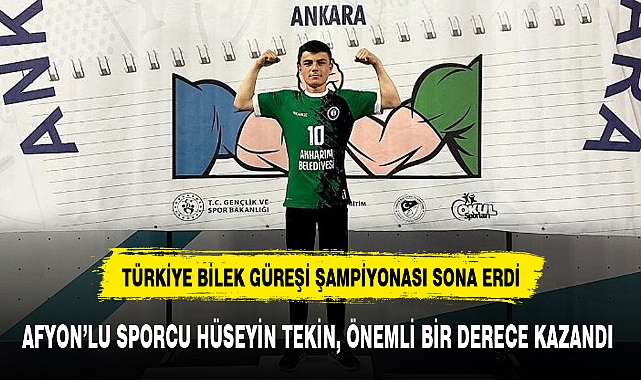 AFYON'LU SPORCU HÜSEYİN TEKİN, ÖNEMLİ BİR DERECE KAZANDI