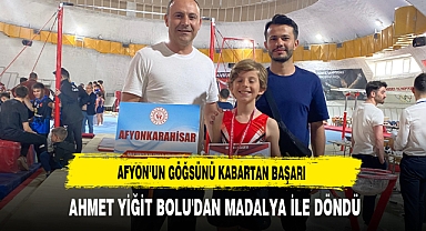 Afyon'un Göğsünü Kabartan Başarı Ahmet Yiğit Bolu'dan Madalya İle Döndü