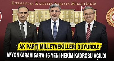 Afyonkarahisar'a 16 Yeni Hekim Kadrosu Açıldı