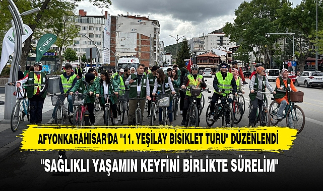 Afyonkarahisar'da "11. Yeşilay Bisiklet Turu" Düzenlendi