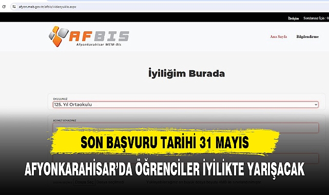 AFYONKARAHİSAR’DA ÖĞRENCİLER İYİLİKTE YARIŞACAK