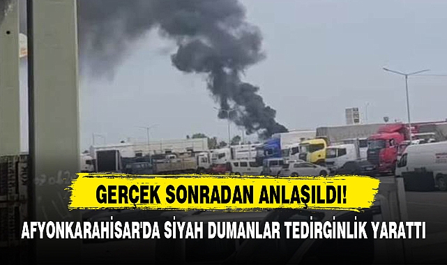 AFYONKARAHİSAR'DA SİYAH DUMANLAR TEDİRGİNLİK YARATTI