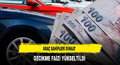 Araç Sahipleri Dikkat Gecikme Faizleri Yükseltildi