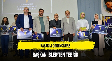 Başarılı Öğrencilere Başkan İşlek'ten Tebrik