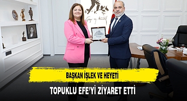 Başkan İşlek ve Heyeti Topuklu Efe'yi Ziyaret Etti