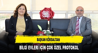 Başkan Köksal'dan Bilgi Evleri İçin Çok Özel Protokol
