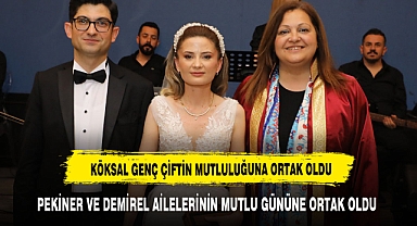 BAŞKAN KÖKSAL GENÇ ÇİFTİ YALNIZ BIRAKMADI