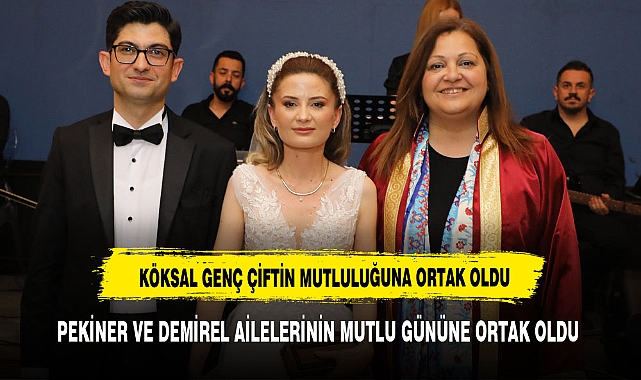 BAŞKAN KÖKSAL GENÇ ÇİFTİ YALNIZ BIRAKMADI