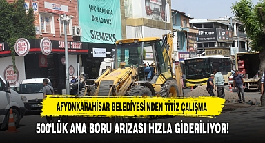 Belediye Ekipleri Titizlikle Çalışıyor. Ana Borudaki Arıza Hızla Gideriliyor
