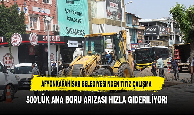 Belediye Ekipleri Titizlikle Çalışıyor. Ana Borudaki Arıza Hızla Gideriliyor
