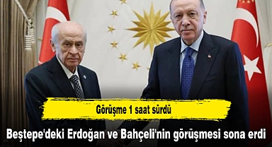 Beştepe'deki Erdoğan ve Bahçeli'nin görüşmesi sona erdi
