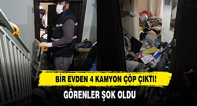 Bir Evden 4 Kamyon Çöp Çıktı!
