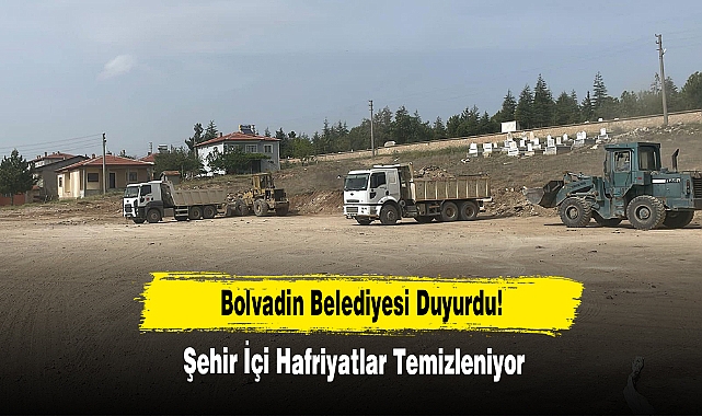 Bolvadin'de Şehir İçi Hafriyatlar Temizleniyor