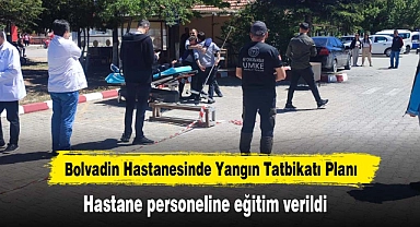 Bolvadin Hastanesinde Yangın Tatbikatı Planı