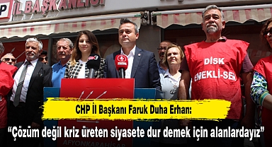 “Çözüm değil kriz üreten siyasete dur demek için alanlardayız”