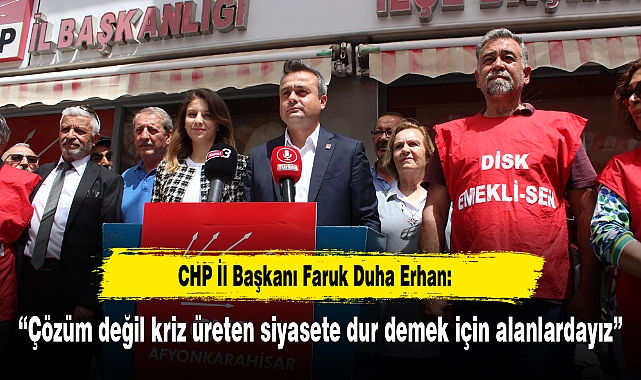 “Çözüm değil kriz üreten siyasete dur demek için alanlardayız”