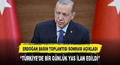 Cumhurbaşkanı Erdoğan açıkladı: Türkiye'de İran için 1 günlük milli yas