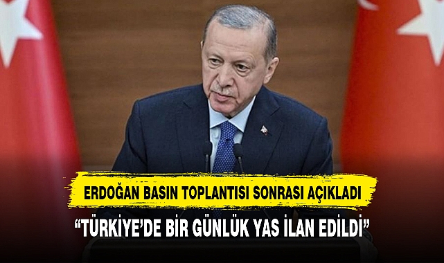 Cumhurbaşkanı Erdoğan açıkladı: Türkiye'de İran için 1 günlük milli yas
